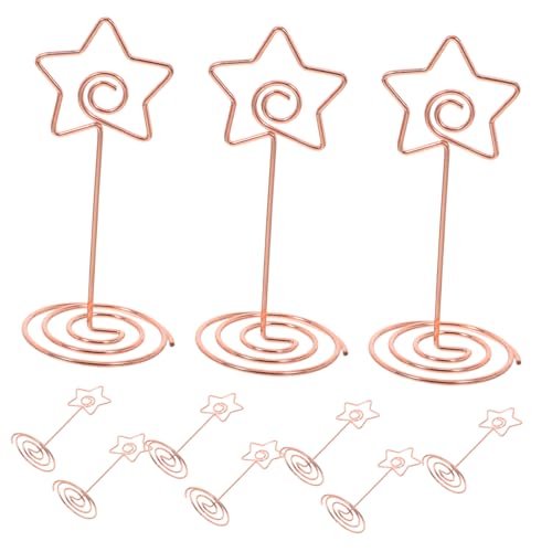 VILLFUL 10 Stück Tischkartenhalter Roségold Metall Fünfzackiger Stern Fotohalter Platzkartenhalter für Hochzeit Party Büro Tischdekoration VILLFUL 10 Stück Tischkartenhalter Roségold Metall Fünfzackiger Stern Fotohalter Platzkartenhalter für Hochzeit Party Büro Tischdekoration von VILLFUL