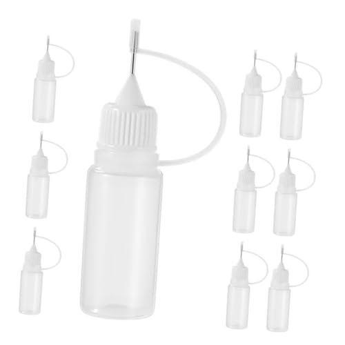 VILLFUL 10 Stück Transparente Kunststoff Spitzenflaschen für Präzise Flüssigkeitsanwendung Quetschflaschen für Kleber und Ölspender für Nähmaschinenöl und Mehr VILLFUL 10 Stück Transparente Kunststoff Spitzenflaschen für Präzise Flüssigkeitsanwendung Quetschflaschen für Kleber und Ölspender für Nähmaschinenöl und Mehr von VILLFUL