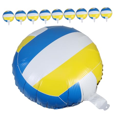 VILLFUL 10 Stück Volleyball Folienballons Sportliche Dekoration für Volleyball Partys Strand Events und Feierlichkeiten Geburtstagsfeiern und Seniorennächte VILLFUL 10 Stück Volleyball Folienballons Sportliche Dekoration für Volleyball Partys Strand Events und Feierlichkeiten Geburtstagsfeiern und Seniorennächte von VILLFUL
