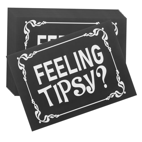 VILLFUL 10 Stück Wasserdichte Bar aufkleber Feeling Tipsy Selbstklebende Dekorative Restaurant etiketten aus Papier und PVC für Kellner in Feuchten Umgebungen für Bars und Restaurants VILLFUL 10 Stück Wasserdichte Bar aufkleber Feeling Tipsy Selbstklebende Dekorative Restaurant etiketten aus Papier und PVC für Kellner in Feuchten Umgebungen für Bars und Restaurants von VILLFUL