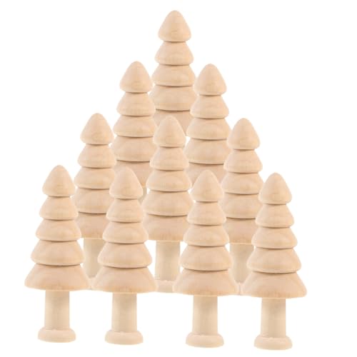 VILLFUL Diy-weihnachtsbaumschmuck Aus Holz Unvollendeter Mini-weihnachtsbaum Schreibtischdekoration Für Festivals von VILLFUL