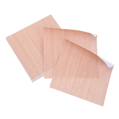 VILLFUL 100 Blatt Selbstklebende Notizblöcke mit Holzmaserung Stark Haftend Kratzfest Elegante Natürliche Optik für Büro Schule Zuhause Nachrichtenerinnerung Praktische Büromaterialien von VILLFUL