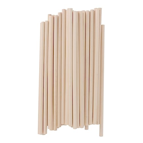 VILLFUL 100 Stück DIY Holz Eisstiele Unbehandelte Holzstäbchen für Handwerk Eiscreme Popsicles Bastelprojekte Khaki von VILLFUL