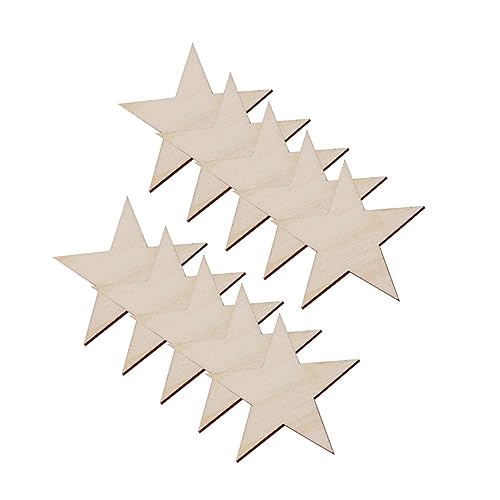 VILLFUL 100 Stück DIY Holzsterne Unfertige Holzscheiben für Kreative Bastelprojekte für Weihnachten und Mehr Leicht zu Bemalen und Vielseitig Einsetzbar von VILLFUL