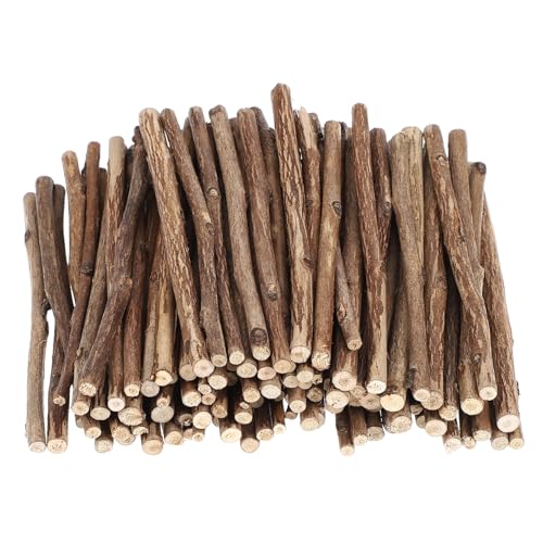 VILLFUL 100 Stück DIY Teebaum Holzstäbchen Durchmesser Natürliche Holzfarbe für Bastelarbeiten und Fotorequisiten für Kreative Projekte und Handwerksarbeiten von VILLFUL