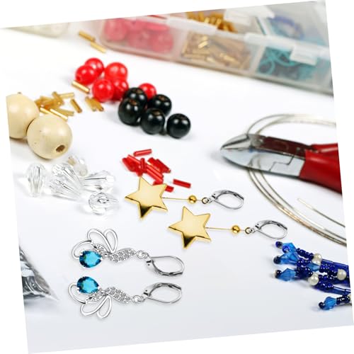 VILLFUL 100 Stück Edelstahl Leverback Ohrringhaken für Schmuckherstellung Rostfrei Allergiefrei mit Hebelverschluss Großer Öffnung für DIY Ohrschmuck und Anhänger von VILLFUL