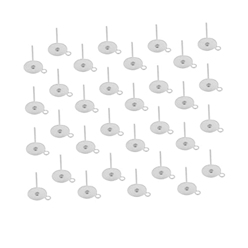VILLFUL 100 Stück Edelstahl Ohrstecker mit Flachem Runden Pad Basis Ohrstecker Pins zum Selbermachen von Ohrringen Silberfarbene DIY Schmuckkomponenten für Anhänger und Verzierungen VILLFUL 100 Stück Edelstahl Ohrstecker mit Flachem Runden Pad Basis Ohrstecker Pins zum Selbermachen von Ohrringen Silberfarbene DIY Schmuckkomponenten für Anhänger und Verzierungen von VILLFUL