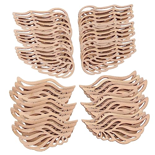 VILLFUL 100 Stück Engelsflügel Holzstück Basteln Leere Holzschilder Holzgeschenke Holzschneeflocken Zum Basteln Unfertiger Holzflicken Diy-Holzflügel Weihnachts-Diy-Holzscheiben VILLFUL 100 Stück Engelsflügel Holzstück Basteln Leere Holzschilder Holzgeschenke Holzschneeflocken Zum Basteln Unfertiger Holzflicken Diy-Holzflügel Weihnachts-Diy-Holzscheiben von VILLFUL