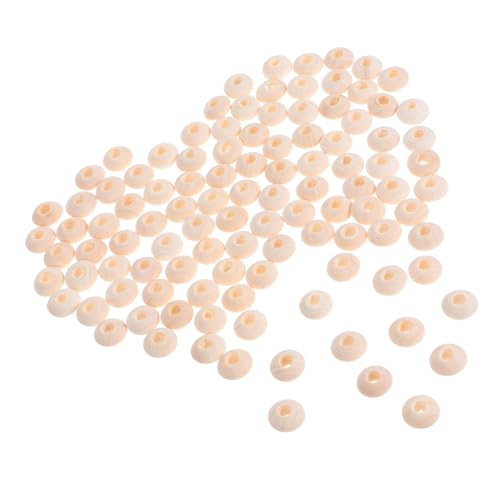 VILLFUL 100 Stück Flache Holzperlen mit Großen Löchern Natürliche Unlackierte Scheibenperlen für DIY Schmuck Schlüsselanhänger und Bastelzubehör VILLFUL 100 Stück Flache Holzperlen mit Großen Löchern Natürliche Unlackierte Scheibenperlen für DIY Schmuck Schlüsselanhänger und Bastelzubehör von VILLFUL