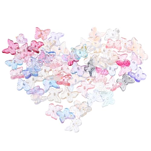 VILLFUL 100 Stück Glaskristall Schmetterlingsperlen Bunte DIY Schmuckperlen für Armbänder Halsketten Ohrringe Basteln Zubehör Langlebig Stilvoll Vielseitig VILLFUL 100 Stück Glaskristall Schmetterlingsperlen Bunte DIY Schmuckperlen für Armbänder Halsketten Ohrringe Basteln Zubehör Langlebig Stilvoll Vielseitig von VILLFUL