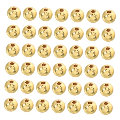 VILLFUL 100 Stück Goldfarbene Rundperlen Kupfer Spacer Perlen Nahtlos Glatt Für DIY Schmuckherstellung Armbänder Halsketten Ohrringe Handgefertigte Schmuckzubehör VILLFUL 100 Stück Goldfarbene Rundperlen Kupfer Spacer Perlen Nahtlos Glatt Für DIY Schmuckherstellung Armbänder Halsketten Ohrringe Handgefertigte Schmuckzubehör von VILLFUL