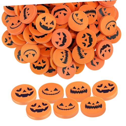VILLFUL 100 Stück Halloween Radiergummis Kreative Kleine Kürbis Radiergummis für Partygeschenke Schulbelohnungen Herbst Dekorationen VILLFUL 100 Stück Halloween Radiergummis Kreative Kleine Kürbis Radiergummis für Partygeschenke Schulbelohnungen Herbst Dekorationen von VILLFUL