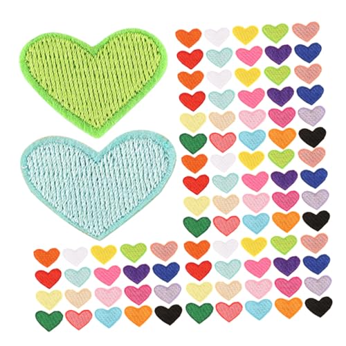 VILLFUL 100 Stück Herz Aufnäher zum Aufbügeln Bestickte Bunte Applikationen für Kleidung Jacken Jeans Rucksäcke DIY Reparatur Kreative Nähprojekte VILLFUL 100 Stück Herz Aufnäher zum Aufbügeln Bestickte Bunte Applikationen für Kleidung Jacken Jeans Rucksäcke DIY Reparatur Kreative Nähprojekte von VILLFUL