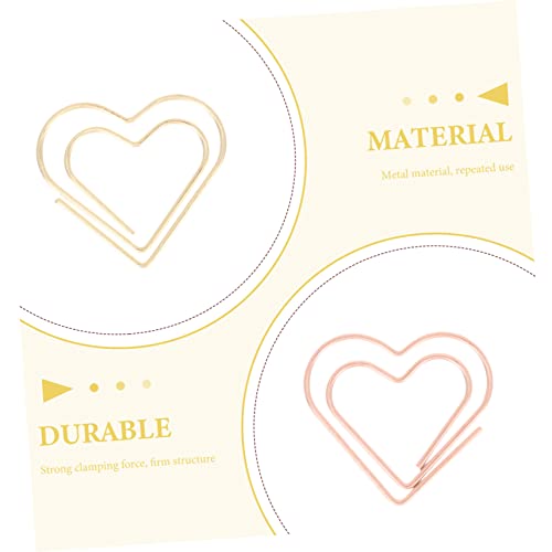 VILLFUL 100 Stück Herzförmige Metall Büroklammern in Roségold und Gold Rostfreie und Lesezeichen Clips Langlebige Studentenschreibwaren Markieren von und Dokumenten VILLFUL 100 Stück Herzförmige Metall Büroklammern in Roségold und Gold Rostfreie und Lesezeichen Clips Langlebige Studentenschreibwaren Markieren von und Dokumenten von VILLFUL