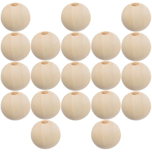 VILLFUL 100 Stück Holzperlen für DIY Schmuck Natürliche Holzperlen zum Auffädeln für Armbänder Handgemachte Dekoration von VILLFUL