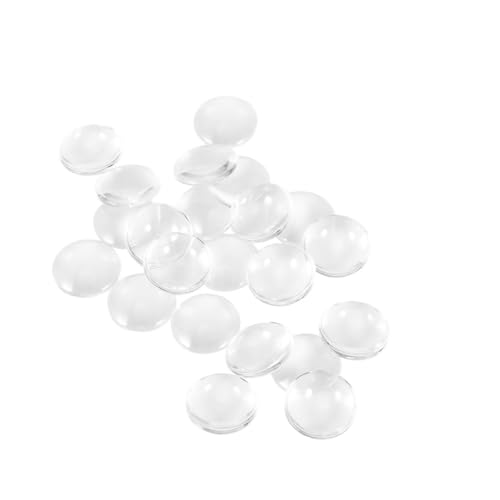 VILLFUL 100 Stück Klare Transparent Glas Cabochon Flache Rückseite Rund DIY Schmucksteine Für Anhänger Broschen Schlüsselanhänger Basteln von VILLFUL