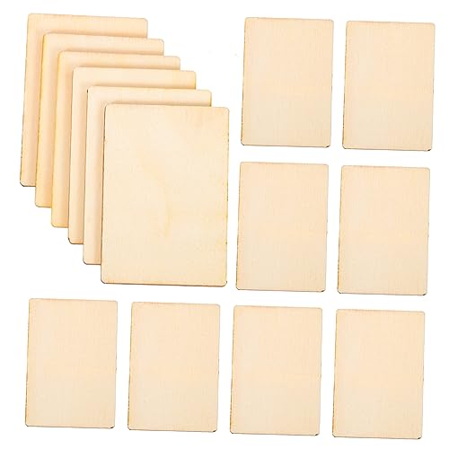VILLFUL 100 Stück Kleine Holzstücke, Unbehandelte Holzausschnitte, DIY Bastelmaterial, Leere Quadratische Holzausschnitte, Diy, Unbehandelte Holzscheiben, Leere Holzscheiben, Quadratische von VILLFUL