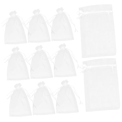 VILLFUL 100 Stück Kleine Organza Geschenkbeutel mit Kordelzug Edle Schmuck Candy Bags Vielseitige Zugband säckchen für Hochzeit Kosmetik Süßigkeiten Schmuck und Partydeko von VILLFUL