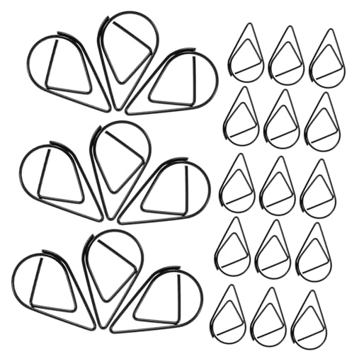 VILLFUL 100 Stück Kleine Schwarze Wassser Tropfen Büroklammern aus Kreative Dokumenten und Dekorative Paperclips Praktische Mini Organizer für Büro Schule und Zuhause von VILLFUL