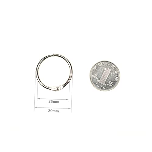 VILLFUL 100 Stück Metall Ringbuch Ringe DIY Lose Binder Ringe für Scrapbooking Schlüsselringe Fotoalben und Memo Ordner Silber von VILLFUL