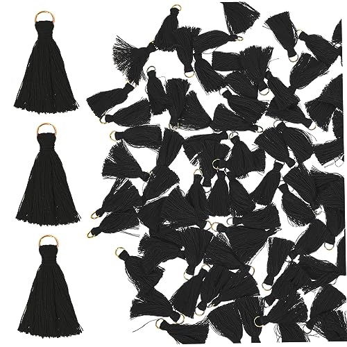 VILLFUL 100 Stück Mini Quasten, Lesezeichen Quasten, Diy, Bunte Quaste, Leuchtende Quaste, DIY Bastelquaste, Schlüsselanhängerquaste, Polyesterquaste, Leuchtende Farbquaste, Mini von VILLFUL