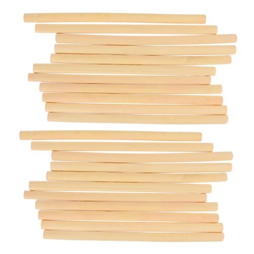 VILLFUL 100 Stück Mini Rundstäbe aus Naturholz Lange Tapestry Stangen für DIY Wandbehänge Glatte Oberfläche Sichere Holzleisten zum Basteln und Dekorieren von VILLFUL