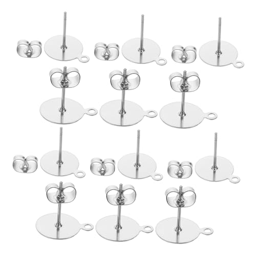 VILLFUL 100 Stück Ohrstecker Zubehör mit Sicheren Verschlüssen Flache Runde Ohrringe für Diy Schmuck Langlebige Ohrringstopper Praktische Ohrstecker für Basteln und Individuellen Stil VILLFUL 100 Stück Ohrstecker Zubehör mit Sicheren Verschlüssen Flache Runde Ohrringe für Diy Schmuck Langlebige Ohrringstopper Praktische Ohrstecker für Basteln und Individuellen Stil von VILLFUL