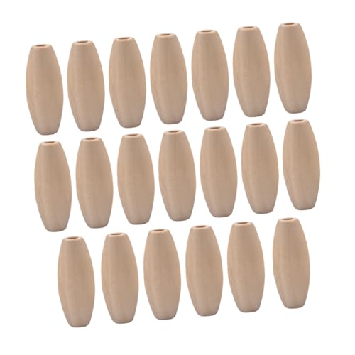 VILLFUL 100 Stück Ovale Holzperlen Langlebige DIY Bastelperlen Auffädeln Natürliche Holzperlen Vielseitig für Schmuckherstellung und Dekoration VILLFUL 100 Stück Ovale Holzperlen Langlebige DIY Bastelperlen Auffädeln Natürliche Holzperlen Vielseitig für Schmuckherstellung und Dekoration von VILLFUL