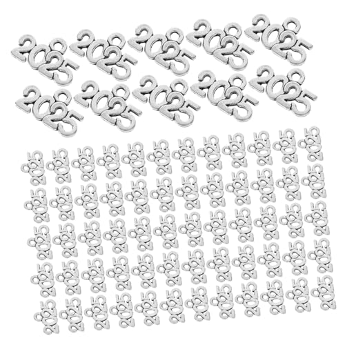 VILLFUL 100 Stück Schlüsselanhänger, Schmuck, Zarte Schlüsselanhänger, Ornament, Dekorative Anhänger, Ohrringe, 2025 Charms, 2025 Charms Zur Schmuckherstellung, Dekorativer von VILLFUL