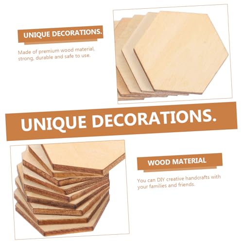 VILLFUL 100 Stück Sechseckige Buchenholzstücke Holzformen DIY Basteln Dekorationen Hochzeit Geburtstag Weihnachten VILLFUL 100 Stück Sechseckige Buchenholzstücke Holzformen DIY Basteln Dekorationen Hochzeit Geburtstag Weihnachten von VILLFUL
