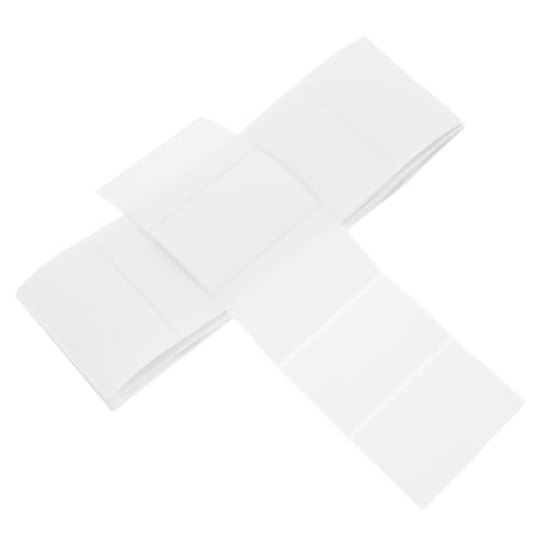 VILLFUL 100 Stück Selbstklebende Adressetiketten Beschriftbare Etiketten aus Kupferdruckpapier mit Abgerundeten Ecken für Büro Versand und Organisation von VILLFUL