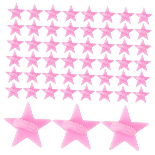 VILLFUL 100 Stück Spitze Fünfzackige Hutabzeichen Brosche Rückenschnalle Kunststoffhut 100 Stück (Rosa) Verschlussstiftrücken Emaille Anstecknadelrücken Verschlussstiftverschlüsse Für von VILLFUL