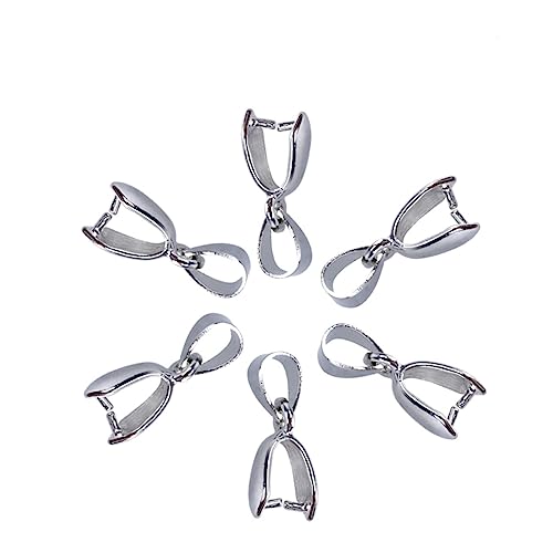 VILLFUL 100 Stück Teiliges Metall Pinch Clip Bail Anhängerverbinder für Schmuckherstellung Messing Rostfrei DIY Schmuckzubehör Silberfarbene Perlen Verbinder VILLFUL 100 Stück Teiliges Metall Pinch Clip Bail Anhängerverbinder für Schmuckherstellung Messing Rostfrei DIY Schmuckzubehör Silberfarbene Perlen Verbinder von VILLFUL