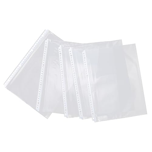 VILLFUL 100 Stück Transparente Binder Pockets Innentaschen Umweltfreundliche Dokumentenschutzhüllen Klare Wiederverwendbare Innenhüllen für Ordner Leicht und Langlebig von VILLFUL