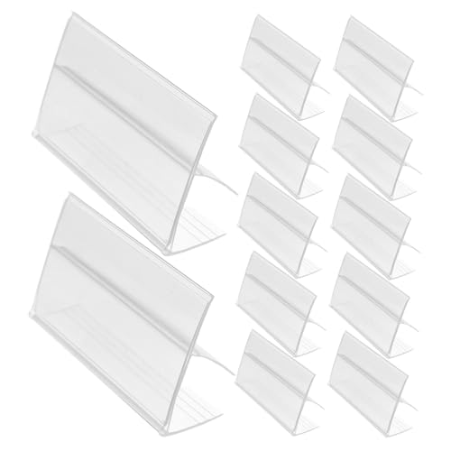 VILLFUL 100 Stück Transparente Regal-tag-halter aus Langlebigem PVC Kunststoff Wiederverwendbare Preisschild-clip-halter für Supermarkt Einzelhandel Büro und Einfache Preisanpassung von VILLFUL