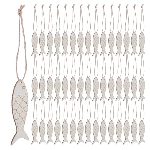VILLFUL 100 Stück Unlackierte Holzscheiben mit Aufhängeseil Kreative DIY Fischformen für Bastelprojekte Dekoration für Partys und Feiertage VILLFUL 100 Stück Unlackierte Holzscheiben mit Aufhängeseil Kreative DIY Fischformen für Bastelprojekte Dekoration für Partys und Feiertage von VILLFUL