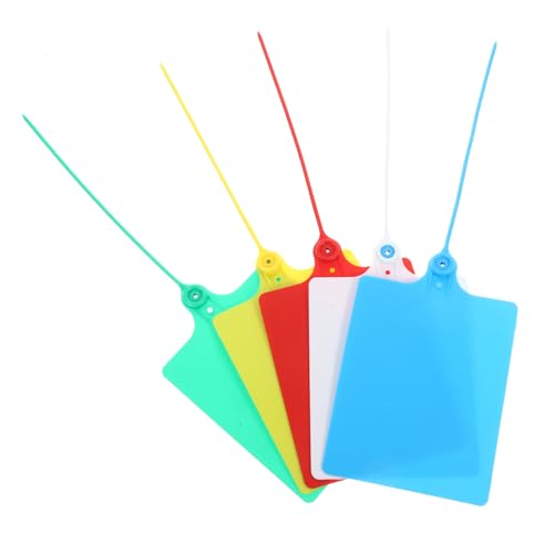VILLFUL 100 Stück Versandetiketten aus Kunststoff mit Kabelbinder Luggage Labeling Tags Farben Rot Gelb Blau Grün Weiß für Identifikation und Organisation von Gepäck und Sendungen VILLFUL 100 Stück Versandetiketten aus Kunststoff mit Kabelbinder Luggage Labeling Tags Farben Rot Gelb Blau Grün Weiß für Identifikation und Organisation von Gepäck und Sendungen von VILLFUL
