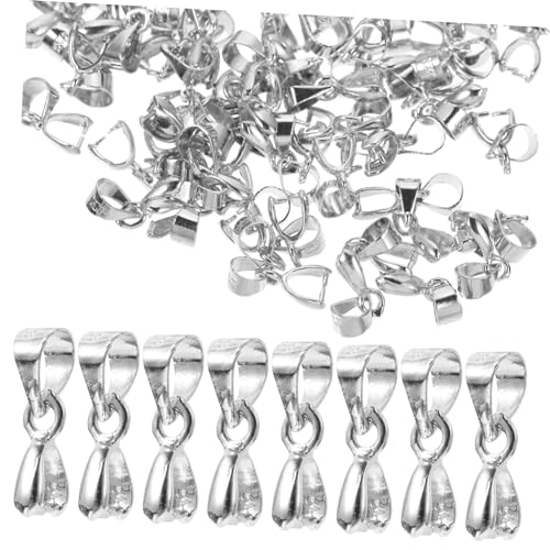 VILLFUL 100 Stück Schmuckzubehör Schnalle Diy-halsketten-klemmschnallen Verschlussverbinder Für Anhänger Klemmclip-verschlussbügel Charm-verschluss Perlenanhänger-verschlüsse von VILLFUL