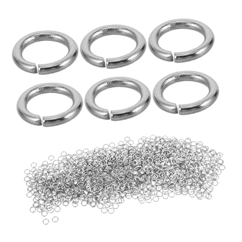 VILLFUL 1000 Stück Edelstahl Schmuckzubehör Edelstahlringe Schmuckverbinder Materialien Zur Schmuckherstellung Ringe Zum Basteln Metallringe Zum Basteln Edelstahl 304 Silber von VILLFUL