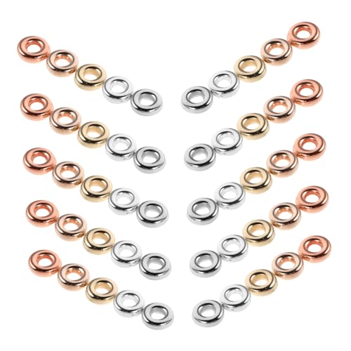 VILLFUL 1000 Stück Flache Disc Spacer Perlen für Armband Schmuckherstellung Ccb Material Langlebig Glatte Runde Zwischenperlen in Gold Weiß Roségold Silber Rotkupfer VILLFUL 1000 Stück Flache Disc Spacer Perlen für Armband Schmuckherstellung Ccb Material Langlebig Glatte Runde Zwischenperlen in Gold Weiß Roségold Silber Rotkupfer von VILLFUL