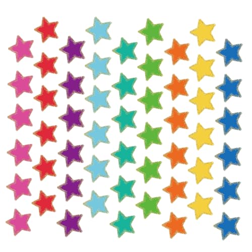 VILLFUL 108 Blatt Bunte Stern Ausschnitte für Klassenzimmer und Pinnwände Farbenfrohes Kartonpapier mit Punktrand für DIY Bastelprojekte und Dekorationen im Home Office Klebepunkten von VILLFUL
