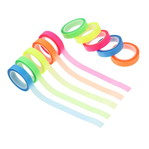 VILLFUL 10Rollen Transparente Lese Bänder Wasserfeste Haftnotizen für Schulbüros und Notizen Teiliges für Effektives Lernen und Markierung von VILLFUL