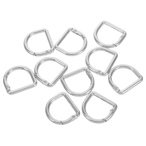 VILLFUL 10Stücke D Ring Schnallen Feder Schlüsselhaken Halbkreis Metall Druckknopf Clips für Taschen Vielseitige Befestigung für Geldbörsen Hochwertiges Zubehör für DIY Projekte VILLFUL 10Stücke D Ring Schnallen Feder Schlüsselhaken Halbkreis Metall Druckknopf Clips für Taschen Vielseitige Befestigung für Geldbörsen Hochwertiges Zubehör für DIY Projekte von VILLFUL