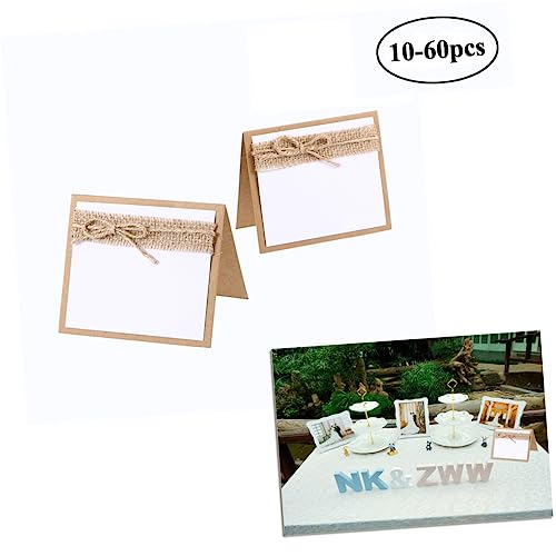 VILLFUL 10Stücke Hochzeit Tischkarten Rustikal mit Juteseil Dekorative Platzkarten für Gäste Tischdeko für Hochzeiten und Partys und Elegant Gestalten von VILLFUL