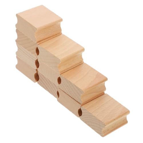 VILLFUL 10Stücke Leere Holzstempel Buchenholz für DIY Schnitzprojekte Scrapbooking und Briefmarken Rohlinge für Stempelgestaltungen von VILLFUL