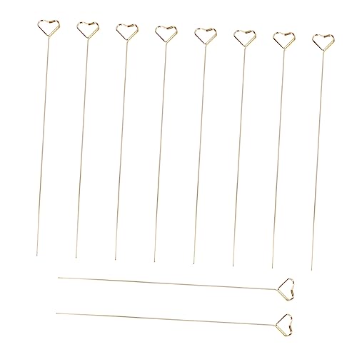 VILLFUL 10Stücke Nachrichtenhalter Herzform Blumenstraußhalter für Romantische Dekorationen für Valentinstag Hochzeiten und Kreative Tischkartenhalter von VILLFUL