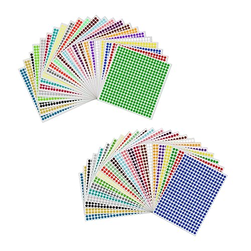 VILLFUL 10Stücke Selbstklebende Runde Aufkleber Farbige Etiketten für Kreative Projekte Wasserdichtes Druckpapier zur Klassifizierung für Erwachsene und Zufällige Farbe von VILLFUL