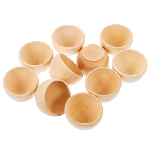 VILLFUL 10Stücke Teiliges Unbemalter Holzschalen für DIY Projekte Natürliche Holzschalen für Bastelarbeiten Kinderzeichnungen und Kreative Dekorationen VILLFUL 10Stücke Teiliges Unbemalter Holzschalen für DIY Projekte Natürliche Holzschalen für Bastelarbeiten Kinderzeichnungen und Kreative Dekorationen von VILLFUL