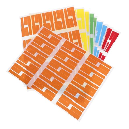 VILLFUL 12 Blatt Teiliges P Förmiges Netzwerkkabel Label Selbstklebend Reißfest Farbcodierte Kabelkennzeichnung für Einfache Identifikation und Organisiertes Kabelmanagement im Büro und VILLFUL 12 Blatt Teiliges P Förmiges Netzwerkkabel Label Selbstklebend Reißfest Farbcodierte Kabelkennzeichnung für Einfache Identifikation und Organisiertes Kabelmanagement im Büro und von VILLFUL