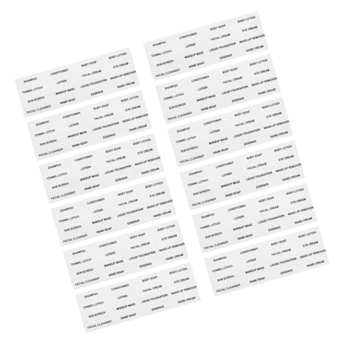 VILLFUL 12 Blatt Transparente Wasserdichte Reise flaschenetiketten Selbstklebende Aufkleber zur Organisation von Shampoo Conditioner Lotion und Kosmetikflaschen Feuchtigkeitsbeständig VILLFUL 12 Blatt Transparente Wasserdichte Reise flaschenetiketten Selbstklebende Aufkleber zur Organisation von Shampoo Conditioner Lotion und Kosmetikflaschen Feuchtigkeitsbeständig von VILLFUL